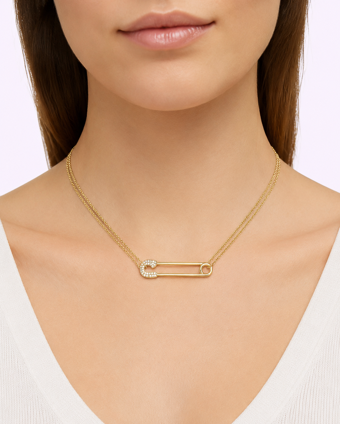 ÉPINGLE Safety Pin Necklace