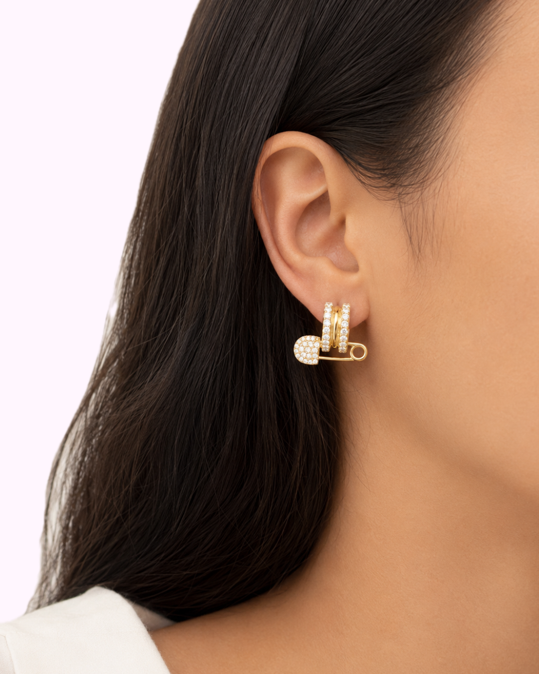 ÉPINGLE Safety Pin Earrings
