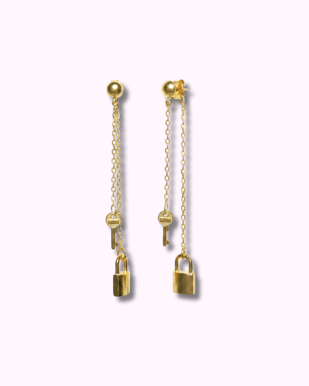 Clé du Cœur Lock & Key Earrings