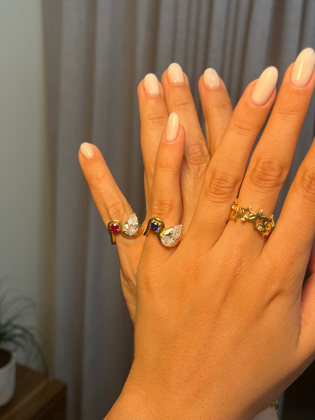Aura Diamond & Birth Stone Pinky Ring