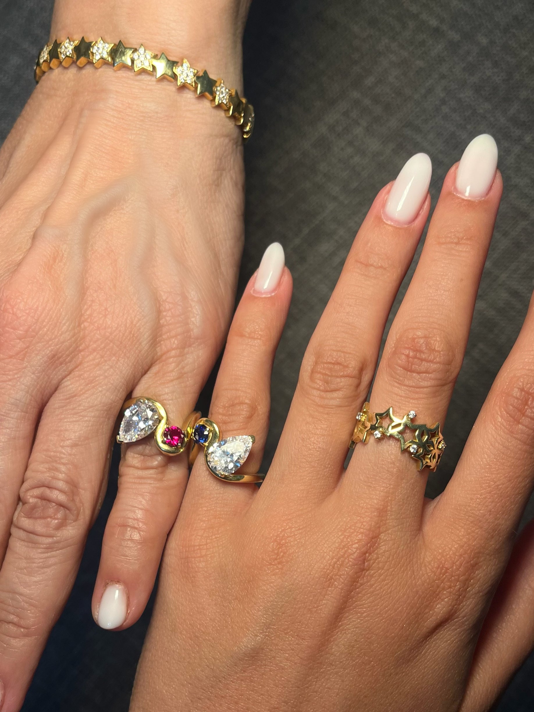 Aura Diamond & Birth Stone Pinky Ring